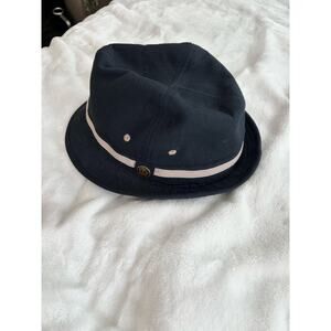 Goorin Bros Fedora Hat Black Men's Medium 100% Cotton XC USA Made Fast Ship